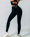 Black Crossover Legging (Ribbed Series)